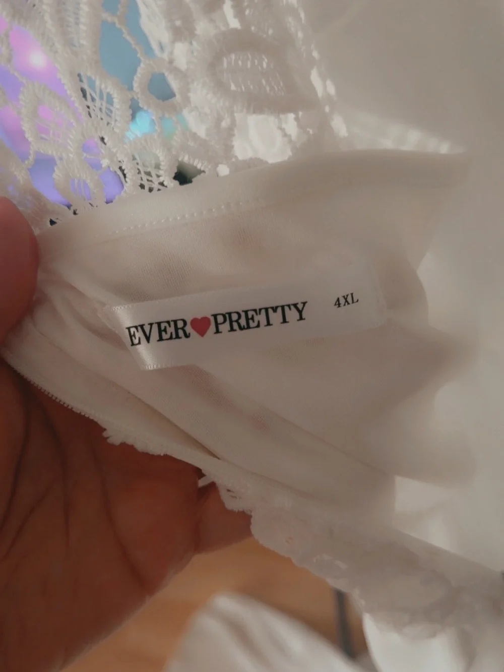 Lace Bodice White A-Line Dress
I package my clothing in weather proof bags. - Picture 9 of 9